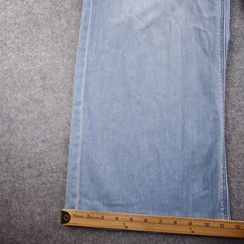 American Eagle Curvy Super High Rise Baggy Wide Leg Jeans Women's 8 Light Wash